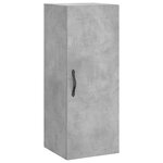 vidaXL Armoire murale gris béton 34 5x34x90 cm bois d'ingénierie