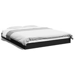 vidaXL Cadre de lit sans matelas noir 150x200 cm bois d'ingénierie