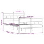 vidaXL Cadre de lit en métal sans matelas chêne sonoma 120x190 cm
