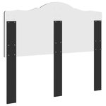 vidaXL Tête de lit Chêne noir 120 cm Bois d'ingénierie