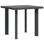 vidaXL Table de jardin Anthracite 80x75x72 cm Plastique