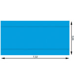 Tectake Bâche de piscine rectangulaire bleue - 366 x 732 cm