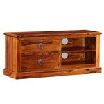 vidaXL Meuble TV Bois massif de Sesham 90x30x40 cm
