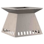 vidaXL Braise Marron 48 x 48 x 40 cm Acier résistant aux intempéries