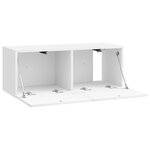 vidaXL Meuble TV mural 78 5 x 31 x 30 cm Blanc brillant