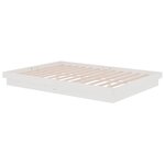 vidaXL Cadre de lit Blanc Bois massif 140x200 cm