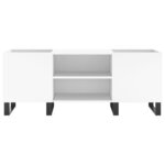 vidaXL Armoire à disques blanc 121x38x48 cm bois d'ingénierie