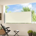 vidaXL Auvent latéral rétractable de patio 100x300 cm Crème