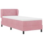 vidaXL Lit à ressorts avec matelas Rose 80 x 200 cm Velours