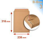 Lot de 5 enveloppes carton b-box 3 marron format 238x316 mm