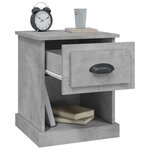 vidaXL Tables de chevet 2 Pièces gris béton 39x39x47 5 cm bois ingénierie