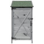 vidaXL Abri de jardin Gris 59 5 x 56 x 113 5 cm Bois de Sapin Massif