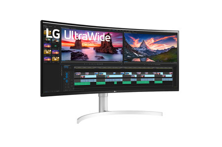 Lg 38wn95c-w écran plat de pc 96 5 cm (38") 3840 x 1600 pixels ultrawide quad hd noir  argent  blanc