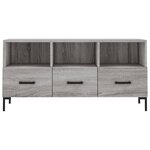 vidaXL Meuble TV sonoma gris 102x36x50 cm bois d'ingénierie