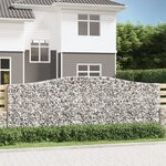 vidaXL Paniers à gabions arqués 15 Pièces 400x30x140/160 cm Fer galvanisé