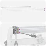 vidaXL Auvent Rétractable 500 × 300 cm Vert et jaune