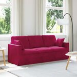 vidaXL Canapé Bordeaux 198 x 78 x 80 cm Velours