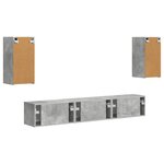 vidaXL Ensemble meuble TV 5 Pièces Gris béton Bois d'ingénierie