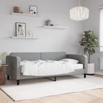 vidaXL Lit de jour avec matelas gris clair 90x200 cm tissu