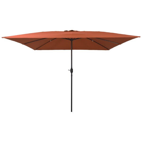 vidaXL Parasol de jardin Rouge  Noir 295 x 295 x 245 cm