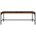 vidaXL Table basse Chêne fumé 80x50x35 cm Bois d'ingénierie