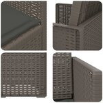 vidaXL Chaises de jardin salle à manger 2 Pièces Gris clair et anthracite