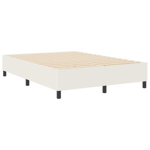 vidaXL Cadre de lit plateforme Crème 140 x 200 cm