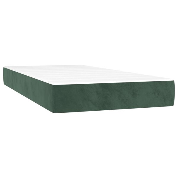 vidaXL Matelas de lit à ressorts ensachés fermeté moyenne vert foncé 120x190x20 cm