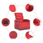 vidaXL Fauteuil inclinable électrique Rouge Similicuir