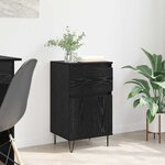 vidaXL Buffet avec tiroir Chêne noir 35 x 40 x 70 cm Bois d'ingénierie