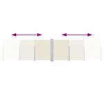 vidaXL Auvent latéral rétractable Crème 120 x 600 cm