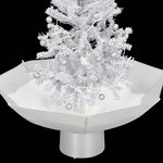 vidaXL Arbre de Noël neigeux avec base de parapluie Blanc 75 cm