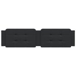 vidaXL Coussin de tête de lit noir 193 cm similicuir