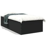 vidaXL Cadre de lit sans matelas noir 90x200 cm