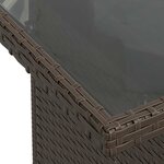 vidaXL Salon de jardin avec coussins 5 Pièces marron résine tressée