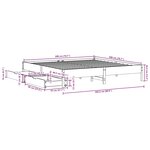 vidaXL Cadre de lit sans matelas blanc 200x200 cm bois massif de pin