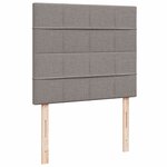 vidaXL Sommier à lattes de lit avec matelas taupe 120x190 cm tissu