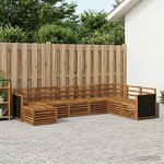 vidaXL Ensemble de canapés d'extérieur 6 Pièces Naturel