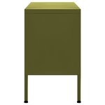 Vidaxl meuble tv vert olive 105x35x50 cm acier