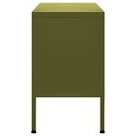 vidaXL Meuble TV Vert olive 105x35x50 cm Acier