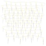 vidaXL Guirlande lumineuse à glaçons Noël 100Pièces Blanc chaud Acrylique
