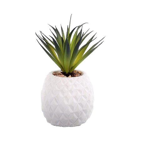 Plante succulente artificielle avec pot ananas 22 cm
