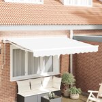 vidaXL Auvent Rétractable Blanc 250x200 cm tissu