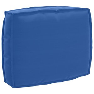 vidaXL Coussin pour dossier de palette Bleu royal 50 x 40 x 12 cm