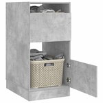 vidaXL Armoire à Laver avec stockage Béton Bois d'ingénierie