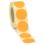 Pastille adhésive permanente fluo jaune 20 mm (lot de 500)