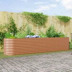vidaXL Jardinière surélevée Marron 400 x 80 x 81 cm Acier
