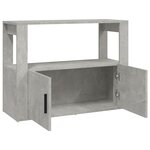 vidaXL Buffet Gris béton 80x30x60 cm Bois d'ingénierie