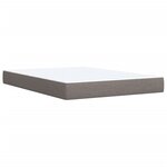 vidaXL Sommier à lattes de lit avec matelas Taupe 140x200 cm Tissu