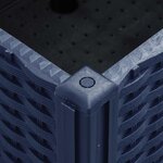 vidaXL Jardinière à roulettes bleu gris 100x80x54 cm PP